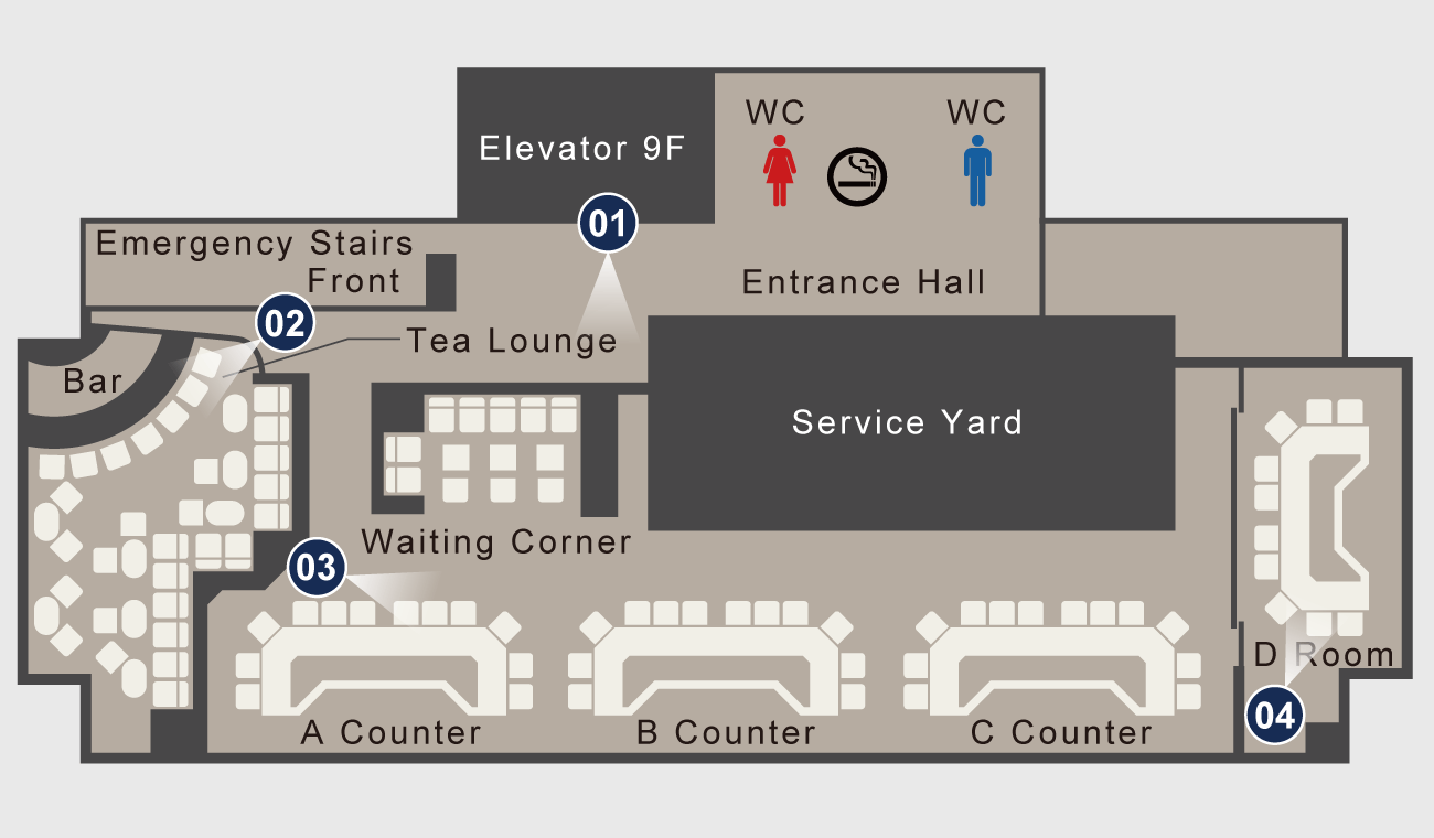 横浜瀬里奈　浪漫茶屋　店内MAP